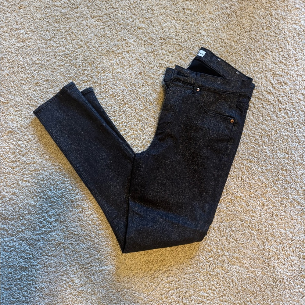 LOFT Black Shimmery Slim Jeans Essential Denim